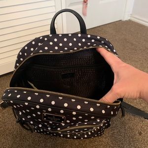 Kate Spade B&W polka dot backpack